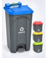 Pubela de gunoi cu pedala pt colectare selectiva deseuri din hartie, 87 litri + 10 saci albastri ArliSoft 240 litri