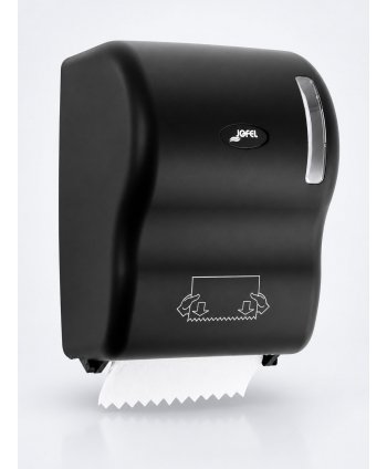 Dispenser Prosop Hartie Rola Autocut  Jofel AZUR, Reducere Consum de Hartie, Calitate Superioara, Profesional, Negru Lucios