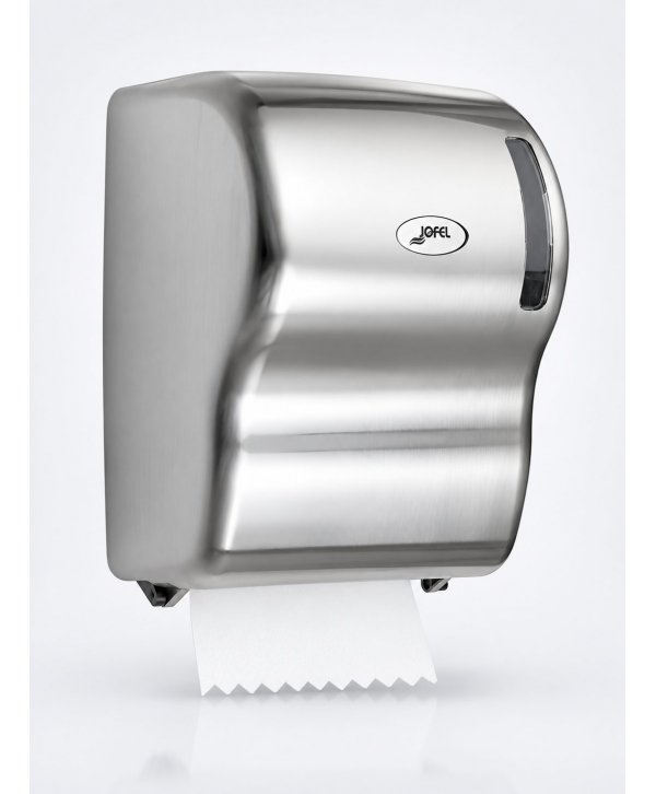 Dispenser Autocut Prosop Hartie Rola din Inox Lucios Premium - Jofel FUTURA - Igiena si Sustenabilitate Dispenser Autocut Prosop Hartie Rola din Inox Lucios Premium - Jofel FUTURA - Igiena si Sustenabilitate