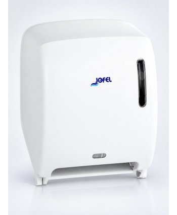 Dispenser Prosop Hârtie cu Sensor Jofel TIMELESS, Alb Mat – Igienă Automatizată, Sustenabilitate și Control Avansat