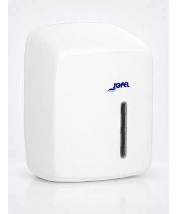 Dispenser pentru Role Prosop Hârtie Jofel TIMELESS, Alb Mat – Funcționalitate Simplificată, Igienă Maximizată