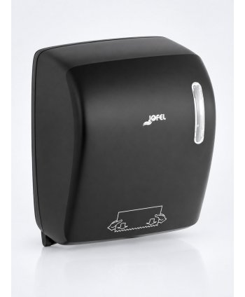 Dispenser Prosop Hârtie Manual Jofel TIMELESS, Negru Mat - Fără Manetă, Fără Mâner, Fără Senzor, Fără Consum de Energie