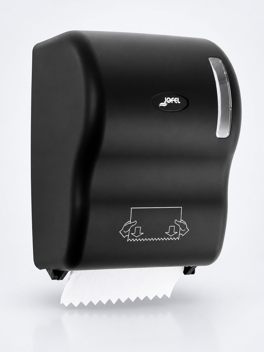 Dispenser Prosop Hartie Rola Autocut  Jofel AZUR, Reducere Consum de Hartie, Calitate Superioara, Negru Mat