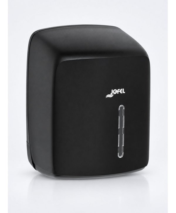 Dispenser pentru Role Prosop Hârtie Jofel TIMELESS, Negru Mat – Funcționalitate Simplificată, Igienă Maximizată Dispenser pentru Role Prosop Hârtie Jofel TIMELESS, Negru Mat – Funcționalitate Simplificată, Igienă Maximizată