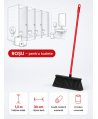 Mătură cu coadă metalică roșie, 1,3 m, lățime 34 cm – pentru toalete