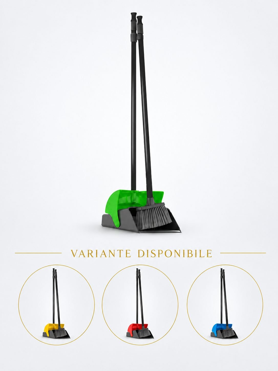 Set matura si faras profesional cu coada inalta reglabila pe inaltime, capac rabatabil, lamela cauciuc, verde, cf cod culori UE