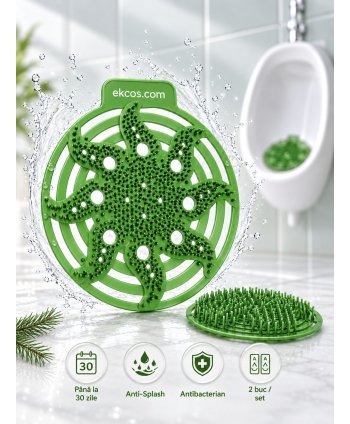 EKCOS® Power Screen Pine - 2 Site Odorizante Profesionale pt Pisoar, anti stropire, antibacteriene, antimicrobiene