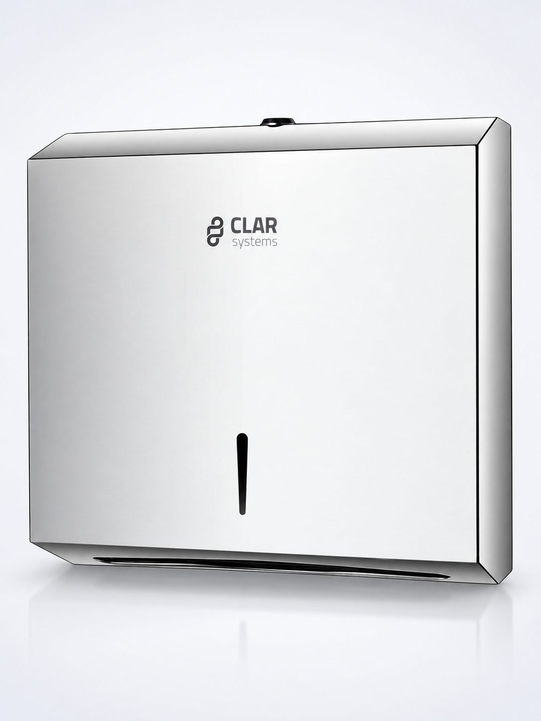 Dispenser din Inox Clar Systems pentru Prosoape de Hârtie Pliate – Eleganță și Funcționalitate în Spațiile Moderne