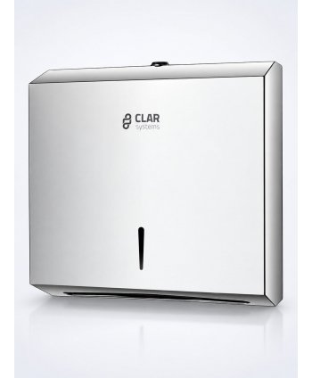 Dispenser din Inox Clar Systems pentru Prosoape de Hârtie Pliate – Eleganță și Funcționalitate în Spațiile Moderne
