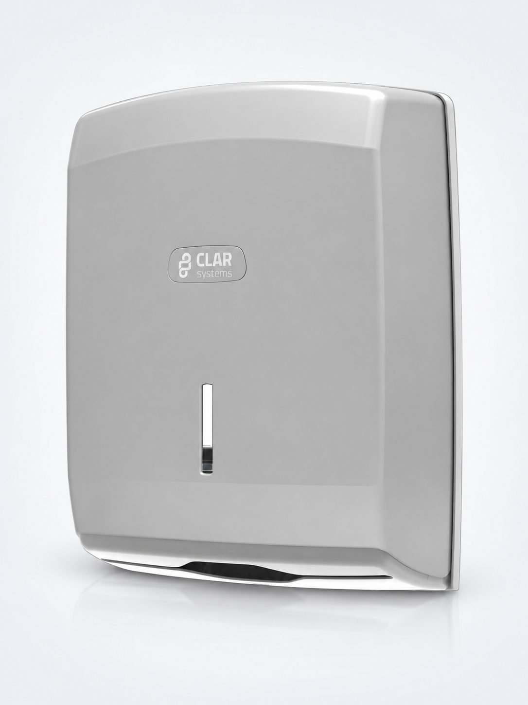Dispenser Prosop Hârtie Pliat CLAR Systems I-NOVA Argintiu Cromat – Eleganță și Funcționalitate pentru Spații Profesionale