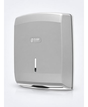 Dispenser Prosop Hârtie Pliat CLAR Systems I-NOVA Argintiu Cromat – Eleganță și Funcționalitate pentru Spații Profesionale