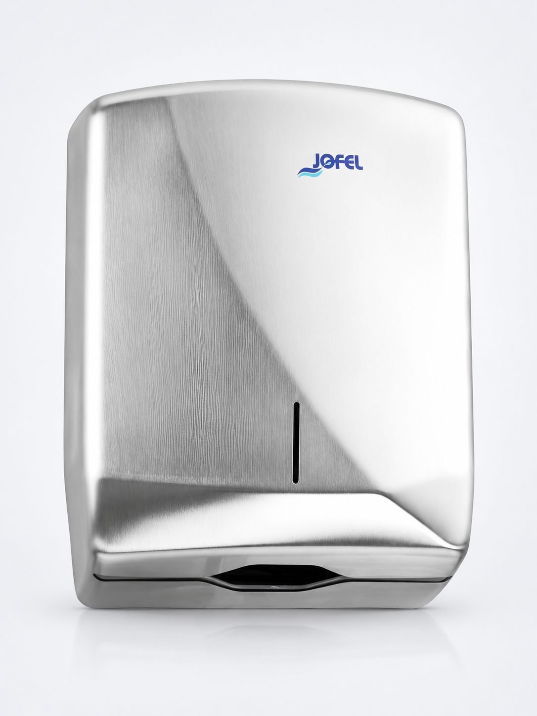 Dispenser Prosoape Pliate din Inox Satinat Antivandalism Jofel Futura – Siguranță și Rezistență în Medii Exigente