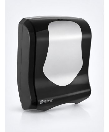 Dispenser Profesional Prosoape de Hârtie Pliate San Jamar® SUMMIT – Negru & Cromat – Eleganță, Durabilitate și Igienă Premium