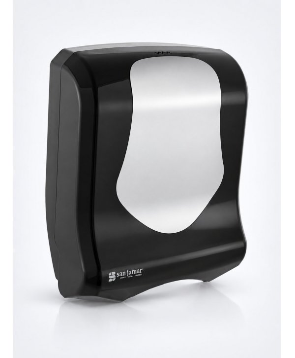 Dispenser Profesional Prosoape de Hârtie Pliate San Jamar® SUMMIT – Negru & Cromat – Eleganță, Durabilitate și Igienă Premium