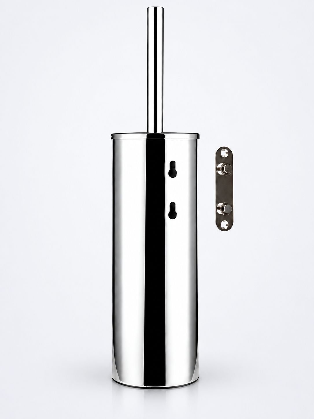 Perie WC cu Suport Profesional din Inox AISI 304 – Grosime 1 mm, Finisaj Lucios, Montaj Perete / Pardoseală