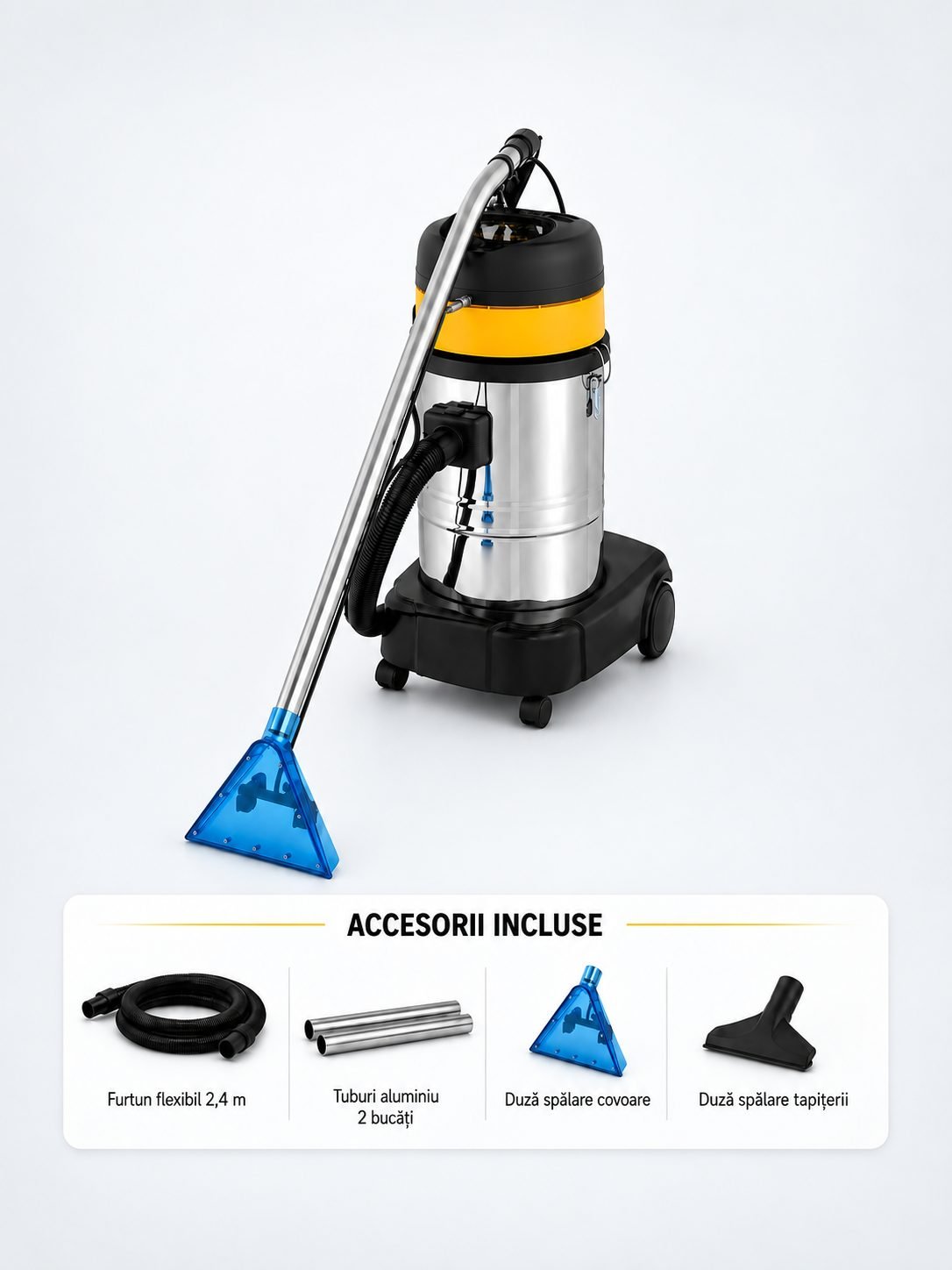 Aspirator profesional injecție-extracție ArliTech® 35CC – Curățenie Profesională pentru Covoare, Tapițerii și Suprafețe Dure