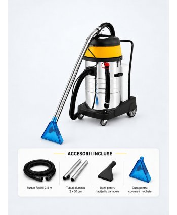 Aspirator profesional injecție-extracție ArliTech® 60CC – Putere 2400W, Performanță Avansată pentru Curățare Profundă