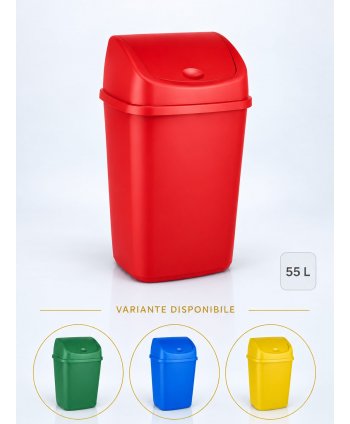 Cos de gunoi pt colectare selectiva deseuri organice, 55 litri, capac batant