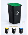 Cos de gunoi colectare selectiva deseuri din sticla EcoGreen 50 litri, cu capac