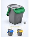 Coș de Gunoi Stivuibil 28 L pentru Colectare Selectivă – Verde