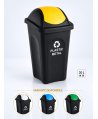 Coș de gunoi pt colectare selectiva deseuri din plastic, 30 litri, capac batant
