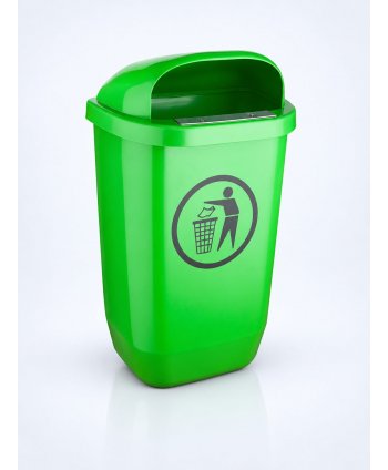 Coș de Gunoi Stradal Verde 50L – Ideal Pentru Colectare Selectivă a Produselor din Sticlă