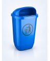 Coș de Gunoi Stradal Albastru 50L – Ideal Pentru Colectare Selectivă Hârtie și Carton