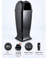 Coș de Gunoi cu Scrumieră Integrată 50L – Design Urban Anthracite, Sustenabil & Rezistent pentru Exterior