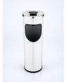 Coș de Gunoi Exterior cu Scrumieră Integrată, volum 25L – Gri Inox, Rezistent la Intemperii și Vandalism, Jofel Premium