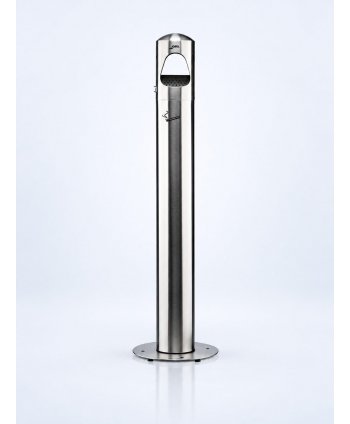Scrumieră de Exterior din Inox 4L – Jofel, Fixare în Pardoseală, Antivandalism, Garanție 10 Ani