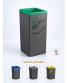 Cos gunoi pentru interior / exterior antivandal, rezistent la intemperii, 10 ani garantie, inchidere cu cheie, verde, Jofel