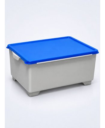 Cutie Profesională Depozitare Mopuri ArliPlus® 26 L – Capac Albastru, Sistem Igienic Compatibil Cărucioare