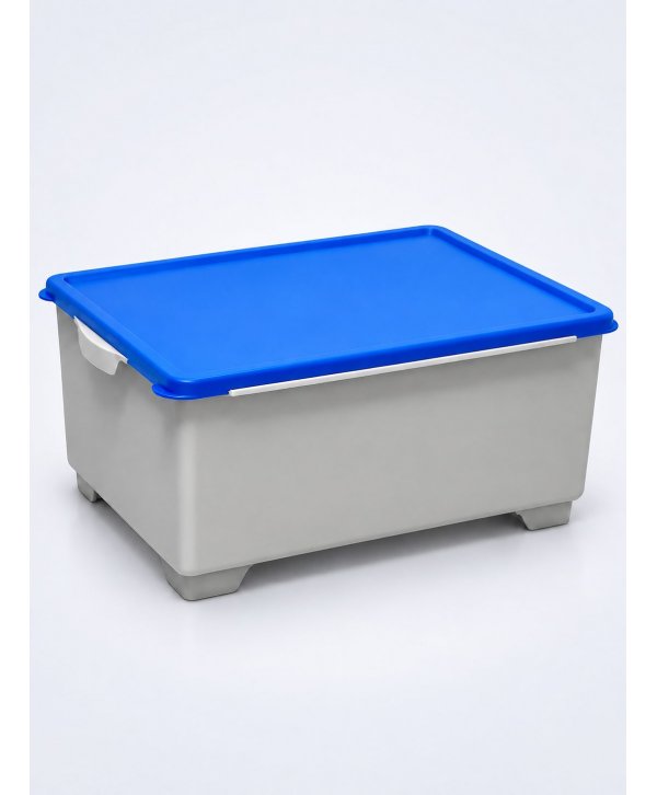 Cutie Profesională Depozitare Mopuri ArliPlus® 26 L – Capac Albastru, Sistem Igienic Compatibil Cărucioare