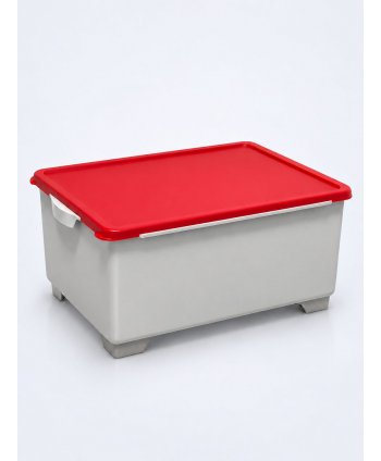 Cutie Profesională Depozitare Mopuri ArliPlus® 26 L – Capac Rosu, Sistem Igienic Compatibil Cărucioare