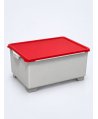 Cutie Profesională Depozitare Mopuri ArliPlus® 26 L – Capac Rosu, Sistem Igienic Compatibil Cărucioare