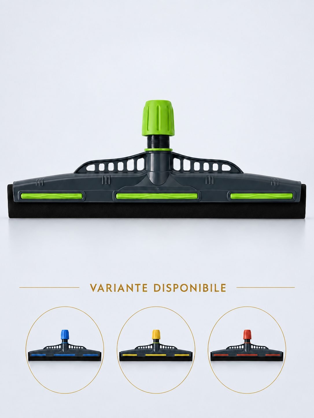 Racleta verde pentru indepartat lichide de pe podea, lama din spuma poliuretanica 45 cm, fixare cu filet / clema Kentucky