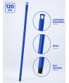 Mâner metalic ergonomic pentru mopuri, mături și raclete, 120 cm, Albastru – Compatibilitate universală și igienă garantată