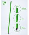 Mâner metalic ergonomic pentru mopuri, mături și raclete, 120 cm, Verde – Compatibilitate universală și igienă garantată