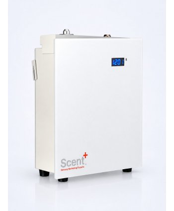 Aparat odorizant ulei esential, acoperire 700 mp, priza, app, bluetooth, instalatie HVAC, atomizor aluminiu, alb, ScentPlus 700