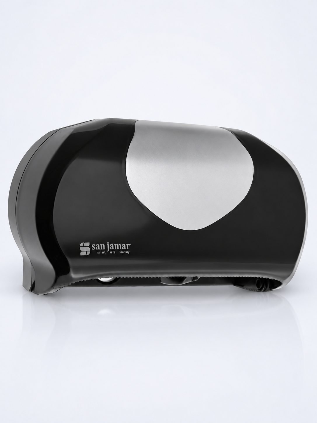 Dispenser Profesional de Hârtie Igienică 2 Role (max 14 cm) San Jamar Summit Versatwin Negru cu Inserții Cromate