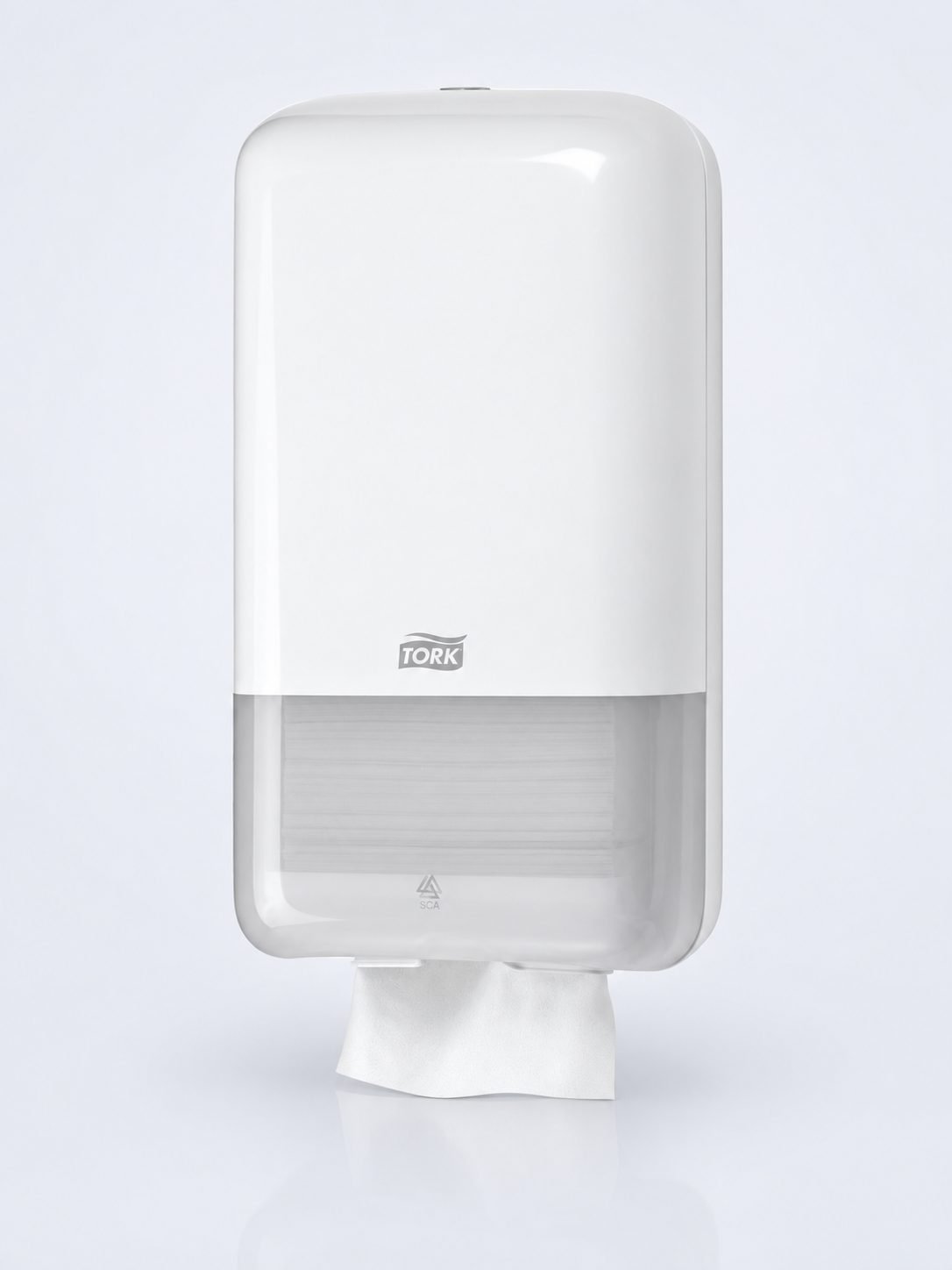 Dispenser Hârtie Igienică Împăturită Tork T3 – Alb Elevation Design, cod 556000