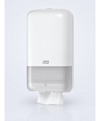 Dispenser Hârtie Igienică Împăturită Tork T3 – Alb Elevation Design, cod 556000