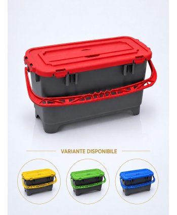Găleată Etanșă ArliPlus® 20L cu Garnitură de Cauciuc pt Preimpregnare Mopuri în Spitale , Zone WC/Depozitare Deșeuri