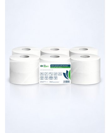 Hârtie Igienică Jumbo, ArliSoft® Business - 100% celuloza, 2 str, 400 grame, 575 portii, 121 metri, 12 role/box