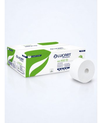 Hârtie Igienică Jumbo Lucart Identity Eco (10.800 utilizări) - 12 role/box – Alegerea Sustenabilă pentru Trafic Ridicat