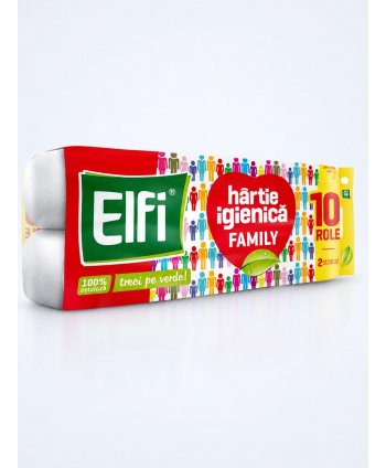 Hârtie Igienică Elfi Family - 10 role/box – Calitate Românească la un Preț Avantajos