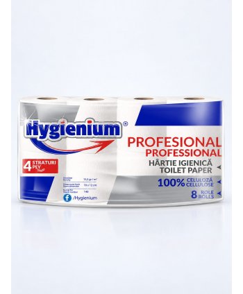 Hârtie Igienică in 4 Straturi Hygienium - 8 role/box – Confort și Delicatețe pentru Îngrijirea de Zi cu Zi