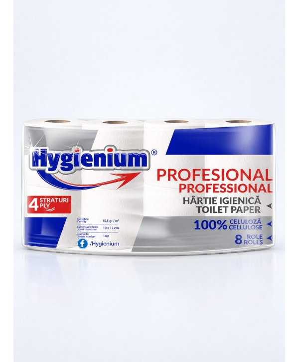 Hârtie Igienică in 4 Straturi Hygienium - 8 role/box – Confort și Delicatețe pentru Îngrijirea de Zi cu Zi Hârtie Igienică in 4 Straturi Hygienium - 8 role/box – Confort și Delicatețe pentru Îngrijirea de Zi cu Zi