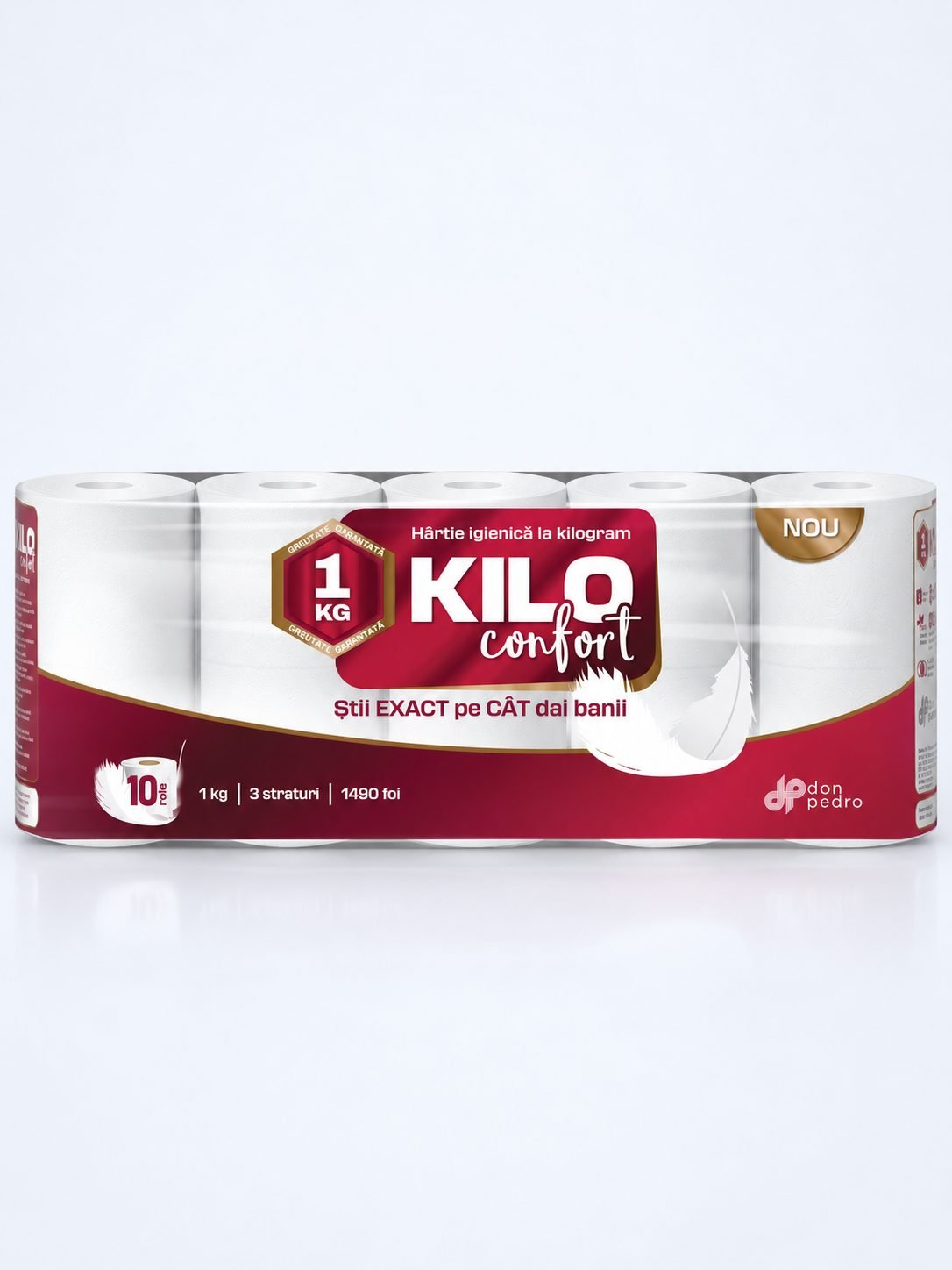 Hârtie Igienică KILO Comfort – 3 Straturi | 100% Celuloză | 1 KG
