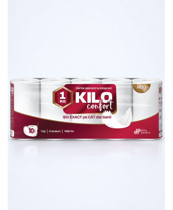 Hârtie Igienică KILO Comfort – 3 Straturi | 100% Celuloză | 1 KG
